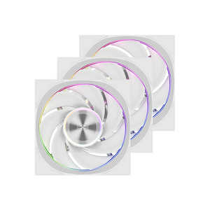PCCOOLER ケースファン×3 ［120mm / 3000RPM］リバースVer. F7X120R-ARGB-WH3IN1