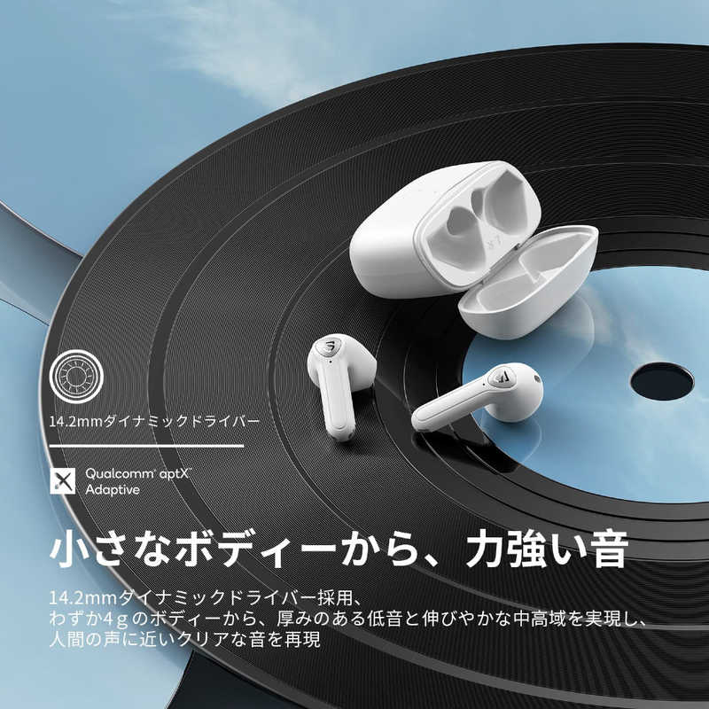 SOUNDPEATS　サウンドピーツ SOUNDPEATS　サウンドピーツ ワイヤレスイヤホン ホワイト  [マイク対応 ワイヤレス(左右分離) Bluetooth] AIR3-WH AIR3-WH