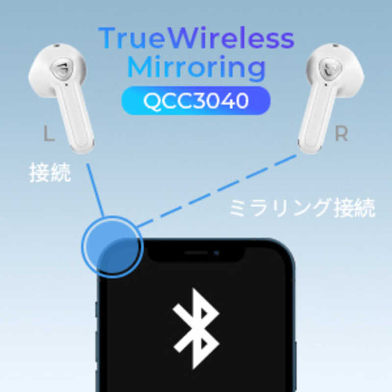 SOUNDPEATS　サウンドピーツ SOUNDPEATS　サウンドピーツ ワイヤレスイヤホン ホワイト  [マイク対応 ワイヤレス(左右分離) Bluetooth] AIR3-WH AIR3-WH