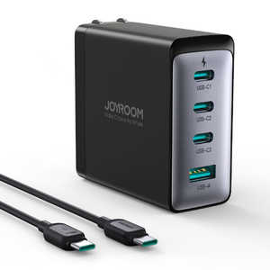 JOYROOM ACA_v^[ USB-CP[utPDΉ4|[gACA_v^[ mUSB Power DeliveryΉ /4|[g /GaN(KE) ̗pn TCG04