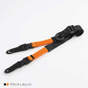 CAMIN カメラストラップ フレックスシリーズ リング式 (ブラック × オレンジ) NCS015203