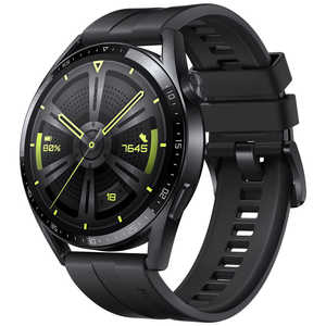 【アウトレット】スマートウォッチ HUAWEI WATCH GT3 46mm/Black Fluoroelastomer WATCHGT3/46MM/BK