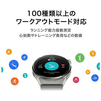 [HUAWEI Watch GT3 Pro 46mm チタン Black] Amazon.co.jp: HUAWEI WATCH GT 3 Pro 46mm スマートウォッチ