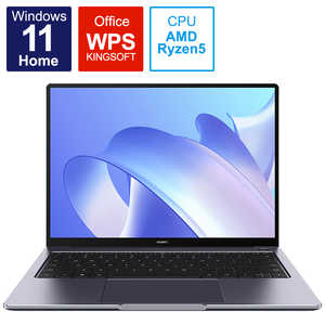 HUAWEI ノートパソコン MateBook 14 スペースグレー [14.0型 Windows11 Home AMD Ryzen 5 WPS Office メモリ：8GB SSD：512GB] KLVLWUHR8CNCWCUA