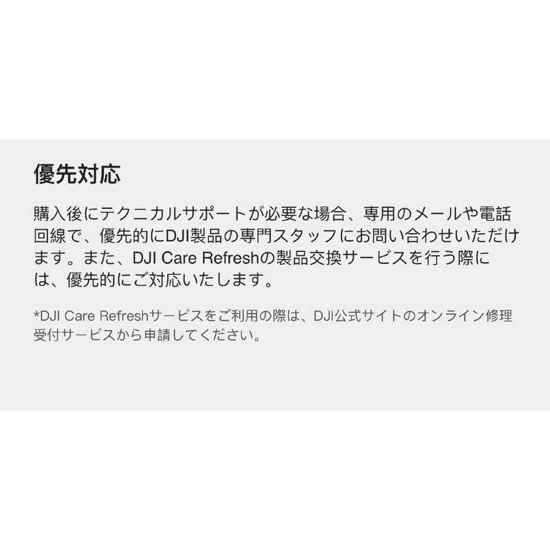 DJI DJI [DJI製品保証プラン]Card DJI Care Refresh 1年版(DJI Mini 3 Pro) JP C1MI3S C1MI3S