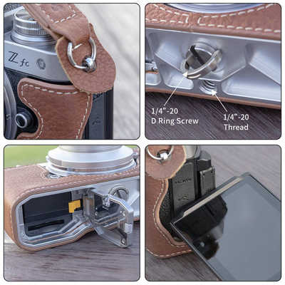 SMALLRIG Nikon Zfc用レザーハーフケース ショルダーストラップ SMALLRIG Nikon Zfc用レザーハーフケース ショルダーストラップ