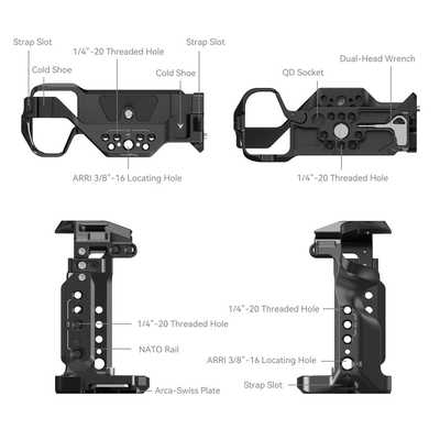SMALLRIG Sony Alpha 7 III / Alpha 7R III用カメラケージ 2087D