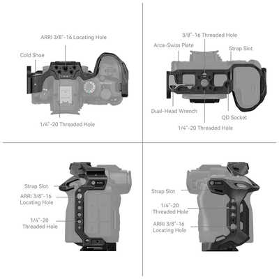 SMALLRIG “Black Mamba” Canon EOS R6 Mark II用ケージ 4161 SMALLRIG “Black Mamba” Canon EOS R6 Mark II用ケージ 4161
