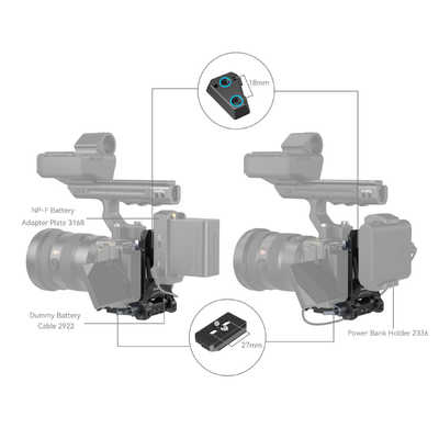 SMALLRIG 4064B Vマウントバッテリープレートキット SR4064B の