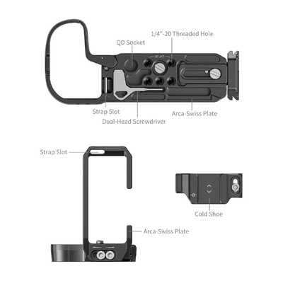 SMALLRIG Canon EOS R5 Mark II 用 L 字型マウントプレート