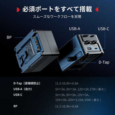 SMALLRIG SmallRig VB99 lite ミニ Vマウントバッテリー 6800mAh(99Wh