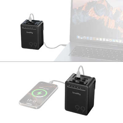 SmallRig VB99 Lite Mini Vマウントバッテリー 5245 SMALLRIG SmallRig VB99 lite ミニ Vマウントバッテリー 6800mAh(99Wh