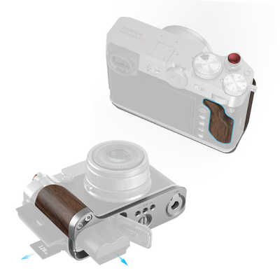 SMALLRIG 5265 FUJIFILM GFX100RF用木製ハンドル付きL字型マウント 