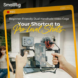 SMALLRIG 5355 �ǥ奢��ϥ�ɥإ�� IntegraGrip �ӥǥ������� SR5355
