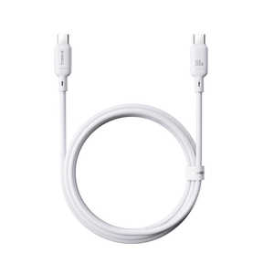 BESEUS Baseus Silky �[�d�P�[�u�� USB-C to C 100W 1m(���[���z���C�g) E0421901