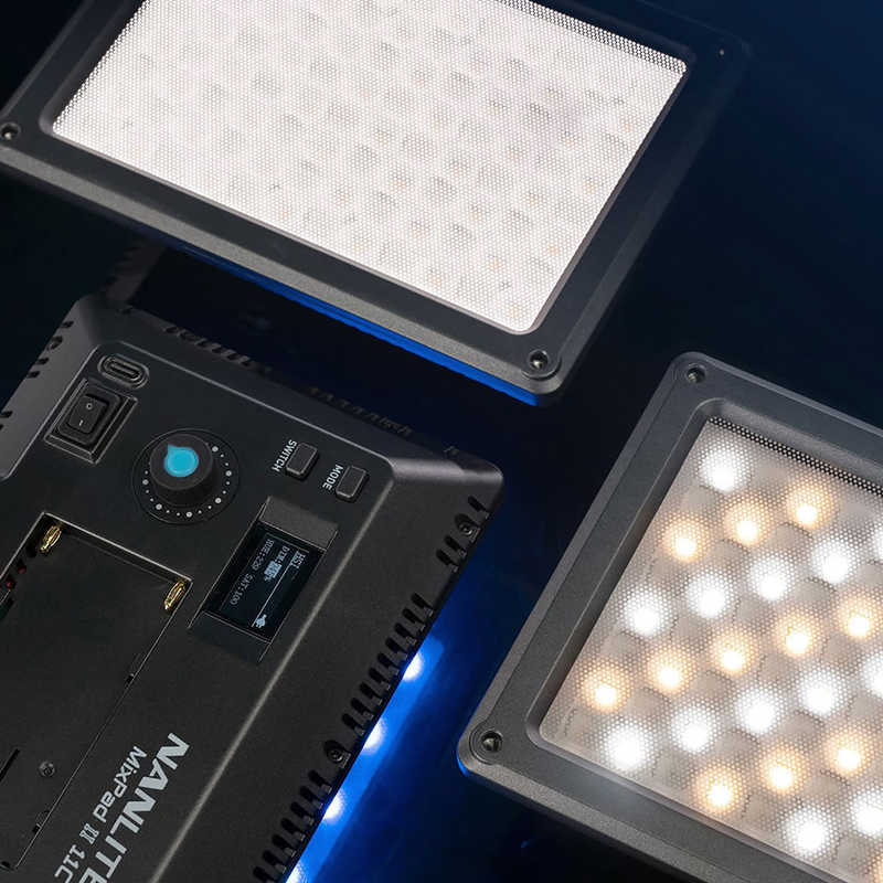 NANLITE NANLITE MixPad II 11C RGBWW パネル型LEDライト 電源アダプター付属パッケージ ブラック 15-2019-1 15-2019-1