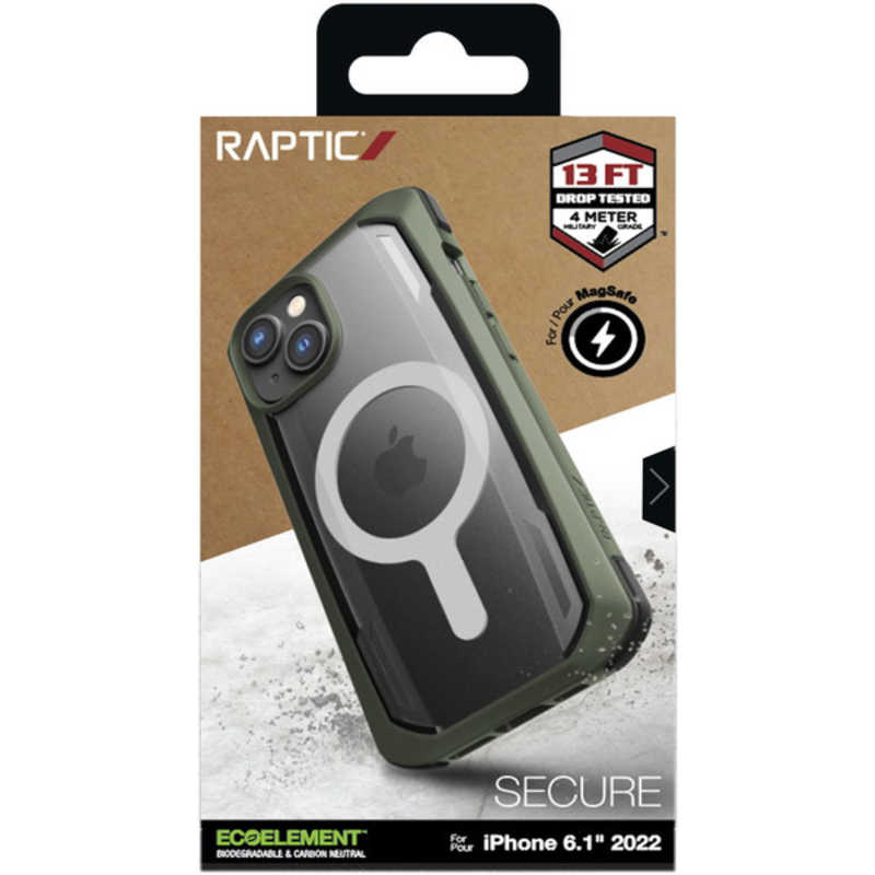RAPTIC RAPTIC iPhone 14 6.1インチ ケースRAPTIC Secure MagSafe  RTINNCSPTSMMR RTINNCSPTSMMR