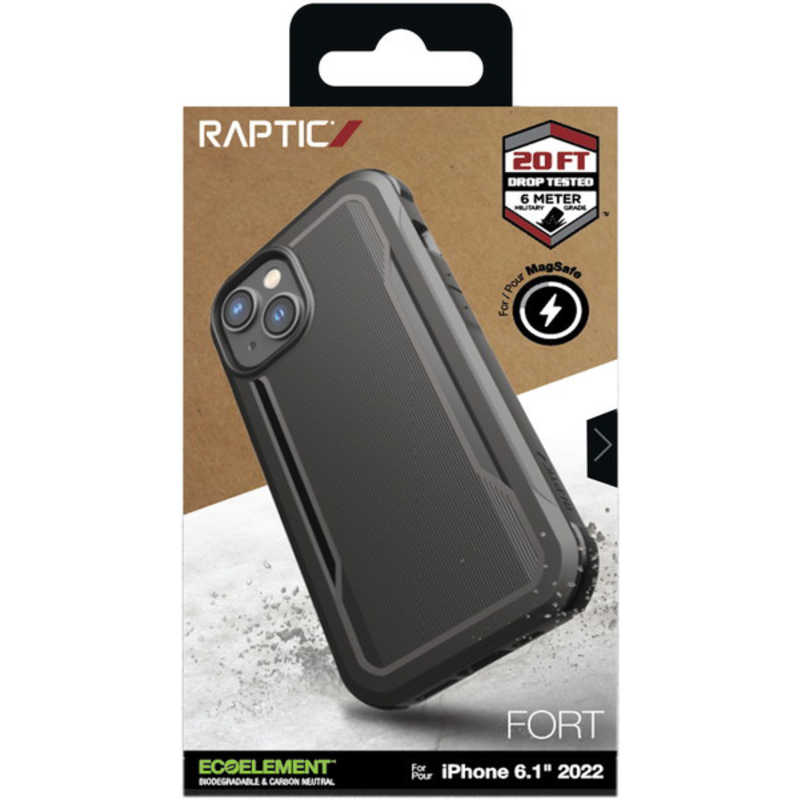 RAPTIC RAPTIC iPhone 14 6.1インチ ケースRAPTIC Fort MagSafe (Black) RT-INNCSPTFM-BK RT-INNCSPTFM-BK