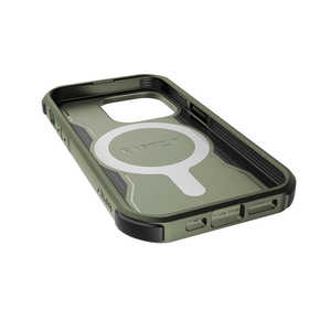 RAPTIC RAPTIC MagSafe対応耐衝撃MIL規格クリアケースモスグリーン iPhone 14 Pro 6.1インチ RTINPCSPTFMMR