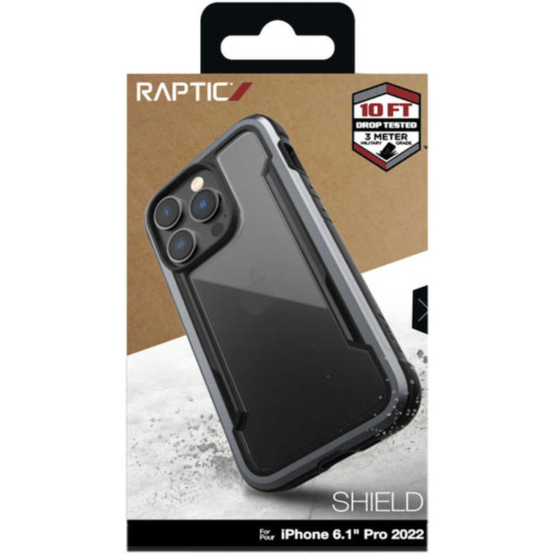 RAPTIC RAPTIC RT_INBCSAPSH_BK RAPTIC 耐衝撃MIL規格薄型クリアケース/ブラック iPhone 14 Pro 6.1インチ RT-INPCSAPSH-BK RT-INPCSAPSH-BK