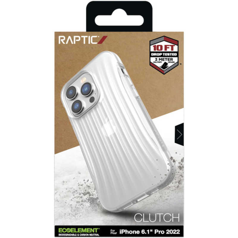 RAPTIC RAPTIC RT_INPCSPTCT_CL RAPTIC 耐衝撃MIL規格薄型半透明ケース/クリア iPhone 14 Pro 6.1インチ RT-INPCSPTCT-CL RT-INPCSPTCT-CL