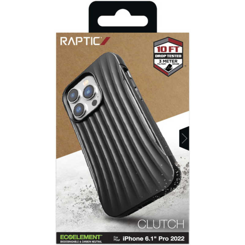 RAPTIC RAPTIC RT_INPCSPTCT_BK RAPTIC 耐衝撃MIL規格薄型半透明ケース/ブラック iPhone 14 Pro 6.1インチ RT-INPCSPTCT-BK RT-INPCSPTCT-BK