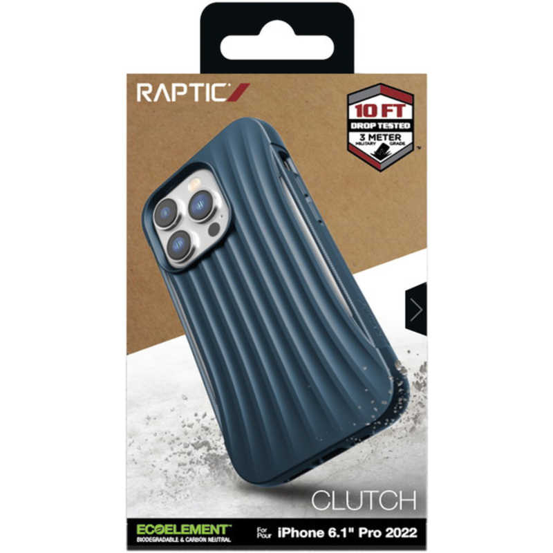 RAPTIC RAPTIC RT_INPCSPTCT_MB RAPTIC 耐衝撃MIL規格薄型半透明ケース/マリンブルー iPhone 14 Pro 6.1インチ RT-INPCSPTCT-MB RT-INPCSPTCT-MB