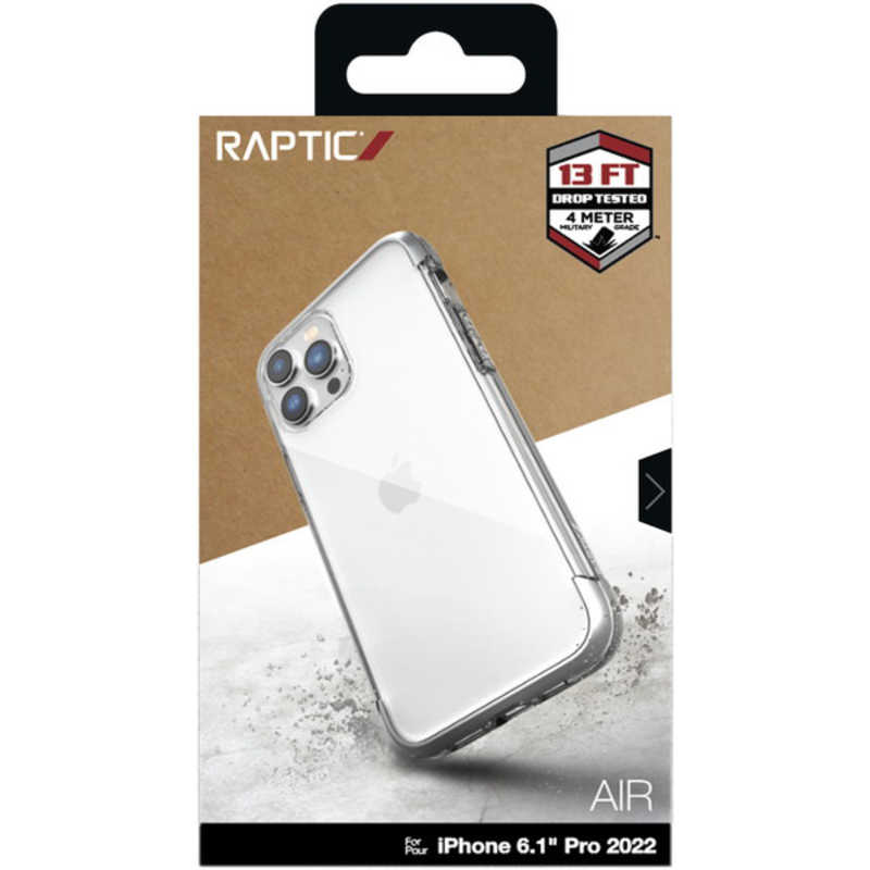 RAPTIC RAPTIC RT_INPCSAPAR_SV RAPTIC 耐衝撃MIL規格薄型クリアケース/シルバー iPhone 14 Pro 6.1インチ RT-INPCSAPAR-SV RT-INPCSAPAR-SV