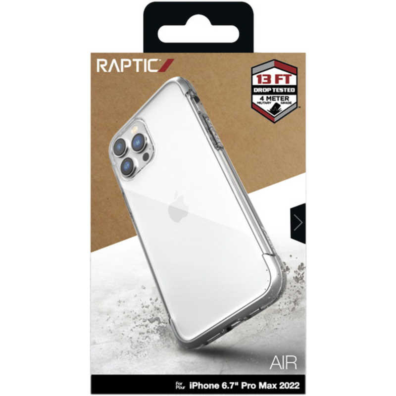 RAPTIC RAPTIC RT_INGCSAPAR_SV RAPTIC 耐衝撃MIL規格薄型クリアケース/シルバー iPhone 14 Pro Max RTINGCSAPARSV RTINGCSAPARSV