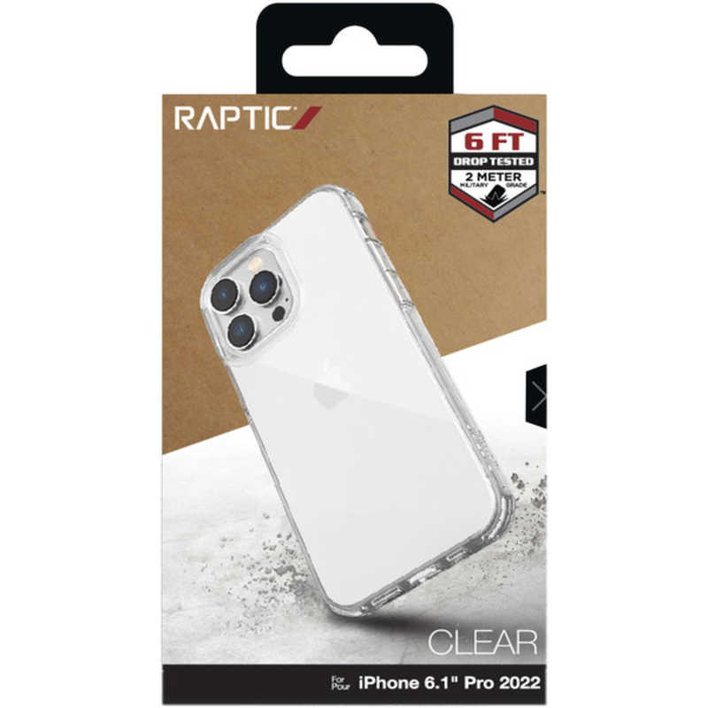 RAPTIC RAPTIC RT_INPCSPTCL_CL RAPTIC 耐衝撃MIL規格クリアケース/クリア iPhone 14 Pro 6.1インチ RT-INPCSPTCL-CL RT-INPCSPTCL-CL