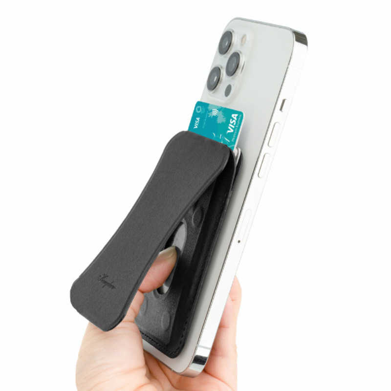 AREA AREA Magsafe対応 iPhone 背面取付け カードホルダー&スタンド エアリア ブラック KXBPWBK KXBPWBK