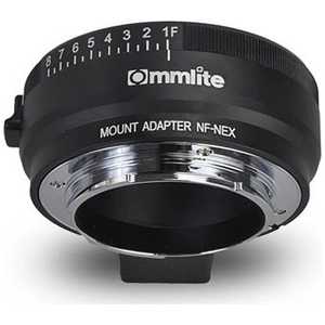 COMMLITE マウントアダプター (カメラ側:ソニーEマウント、レンズ側:ニコンF(Gマウント対応)) CM-NF-NEX