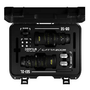 DZOFILM カメラレンズ Catta シネマズームレンズ バンドル E-マウント 35-80 ＆ 70-135mm T2.9 ブラック DZO-FFCatta2E-BLK