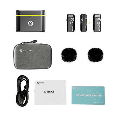 HOLLYLAND ポータブルオーディオアクセサリー LARK C1 Hollyland Lark C1- Wireless Microphone Curated for Phone