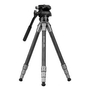 CAYER カーボン製軽量三脚 ［4段 / 2WAY雲台］ グレー CAYER-CH20S1GR