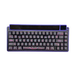 AULA ゲーミングキーボード 可視化マルチメディアスクリーン 8000mAh大容量バッテリー 五重精密充填ハードコアガスケット構造 Purple(有線/ワイヤレス) AMG65JP-PP