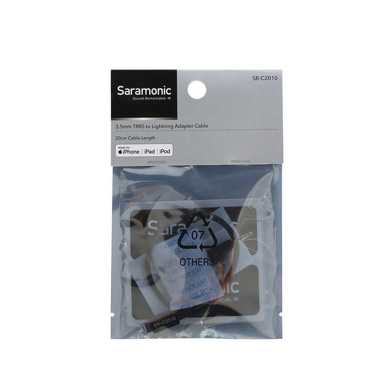 SARAMONIC SARAMONIC Φ3.5mmTRRS(オス) Lightningデバイス用変換ケーブル(長さ20cm) SRC2010 SRC2010
