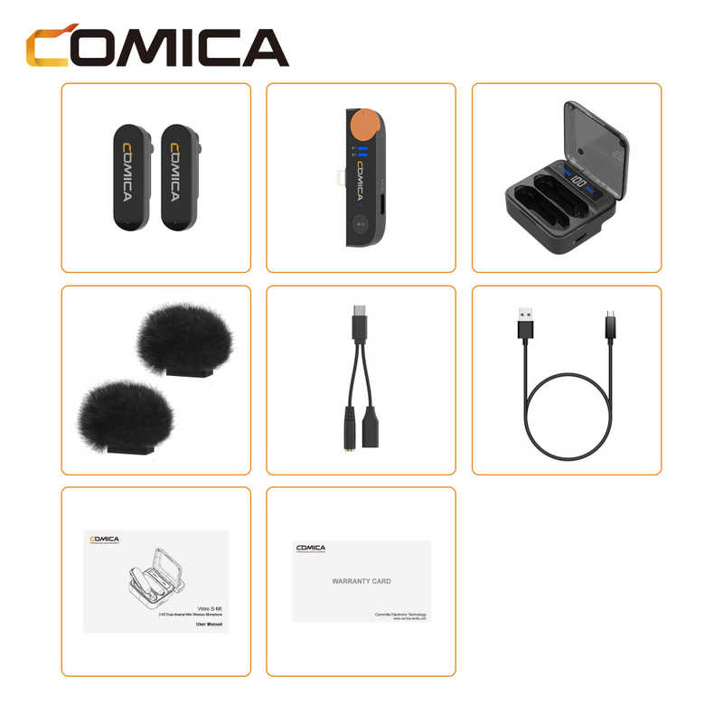 COMICA COMICA 2.4G デュアルチャンネル ミニワイヤレスマイク(ライトニング) ブラック VimoS-MI-B VimoS-MI-B