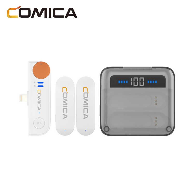 COMICA COMICA 2.4G デュアルチャンネル ミニワイヤレスマイク(ライトニング) ホワイト VimoS-MI-W VimoS-MI-W