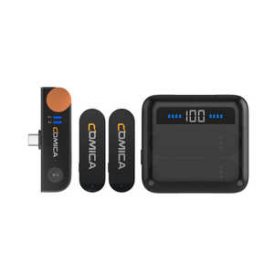 COMICA 2.4G デュアルチャンネル ミニワイヤレスマイク(タイプC) ブラック VimoS-UC-B COMICA 2.4G デュアルチャンネル ミニワイヤレスマイク(タイプC) ブラック VimoS-UC-B