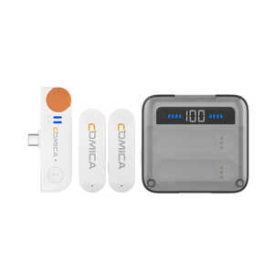 COMICA 2.4G デュアルチャンネル ミニワイヤレスマイク(タイプC) ホワイト VimoS-UC-W COMICA 2.4G デュアルチャンネル ミニワイヤレスマイク(タイプC) ホワイト VimoS-UC-W