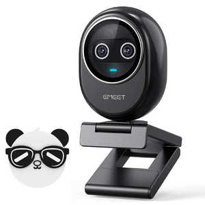 EMEET �E�F�u�J���� 4K �f���A���J���� AI�I�[�g�t�H�[�J�X �m�C�Y�L�����Z�����O�}�C�N 3��ޏW�����[�h USB-C/USB-A�ڑ� Piko�{ �u���b�N E3142