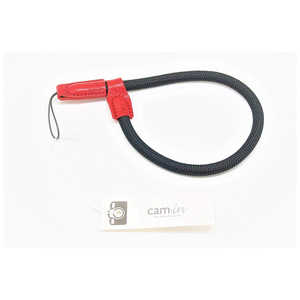CAMIN ハンドストラップ DWS00202 黒(赤革)