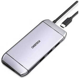 CHOETECH [USB-C オス→メス カｰドスロットx2/HDMI/VGA/LAN/USB-Ax3/USB-C] HUB-M15-GY