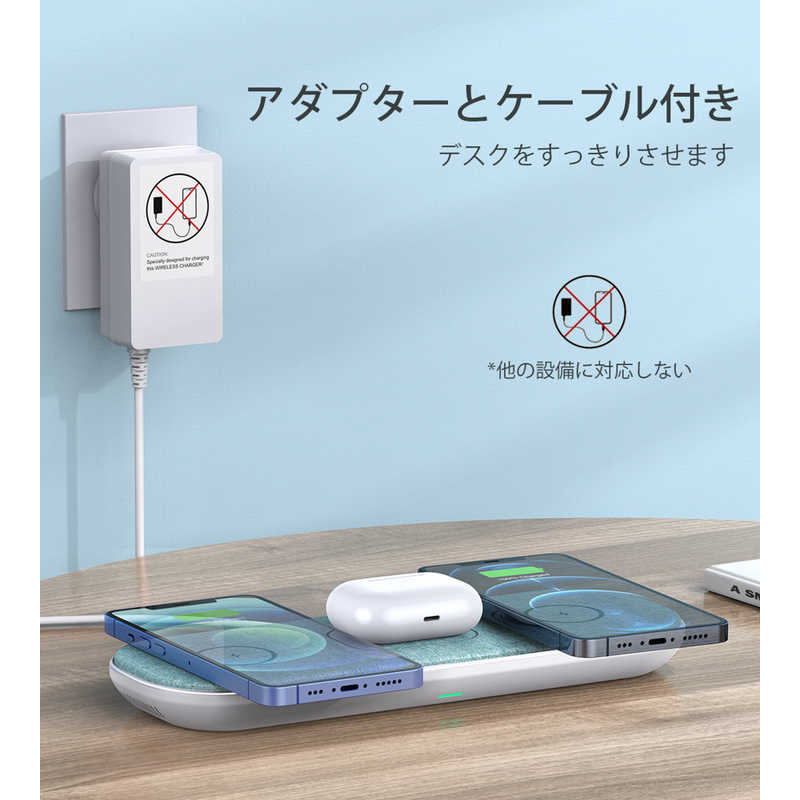 CHOETECH CHOETECH Qi規格対応ワイヤレス充電器 [Quick Charge対応 /ワイヤレスのみ /Smart IC対応] T569SUS201GN T569SUS201GN