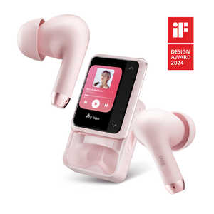 IKKO AIスマートTWSイヤフォン ActiveBuds ピンク ［ワイヤレス(左右分離) /ノイズキャンセリング対応 /Bluetooth対応］ AB02SIGB-PNK