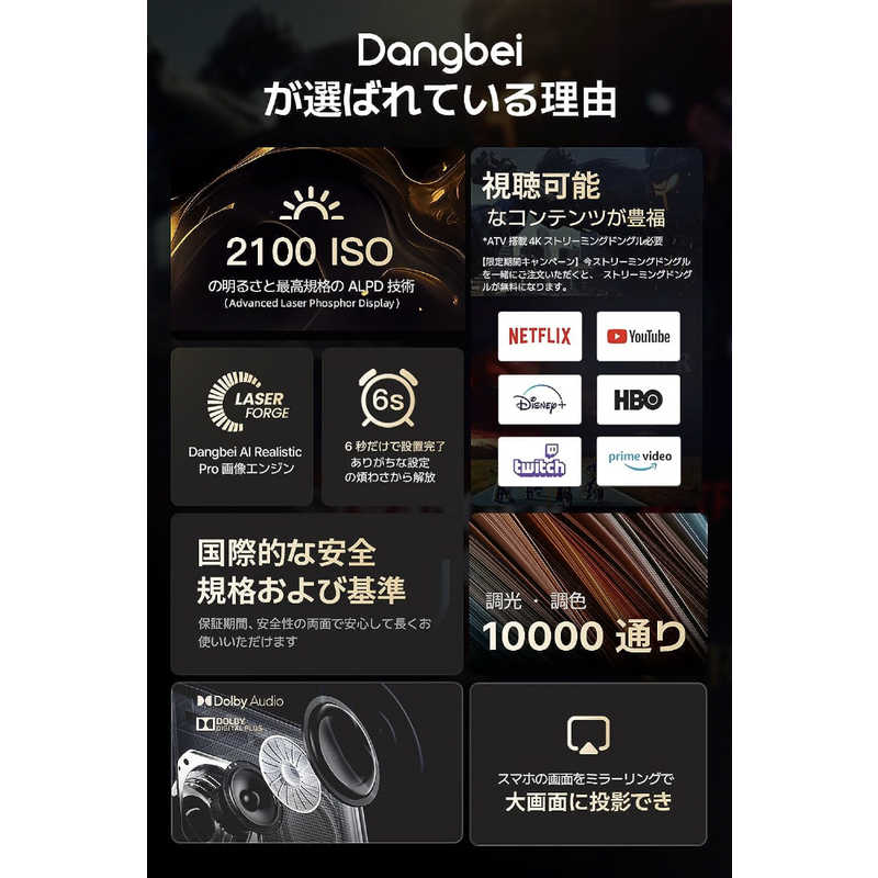 DANGBEI DANGBEI プロジェクター Dangbei Mars Black DBOX01 DBOX01
