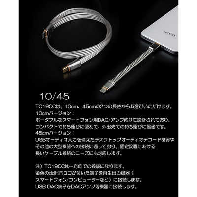 DDHIFI ddHiFi TC19CC 10センチ OTGケーブル USB-C to USB-C