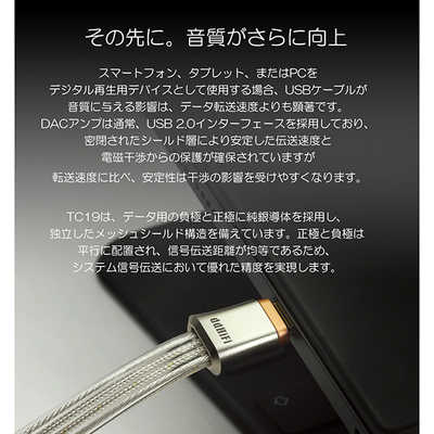 DDHIFI dd HiFi TC19CC 45cm OTGケーブル USB-C To USB-C オーディオ
