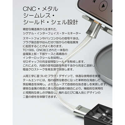 DDHIFI dd HiFi TC19CC 45cm OTGケーブル USB-C To USB-C オーディオ